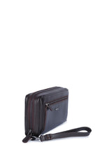 Grande Çok Gözlü Büyük Boy Kadın El Portföyü Kahve