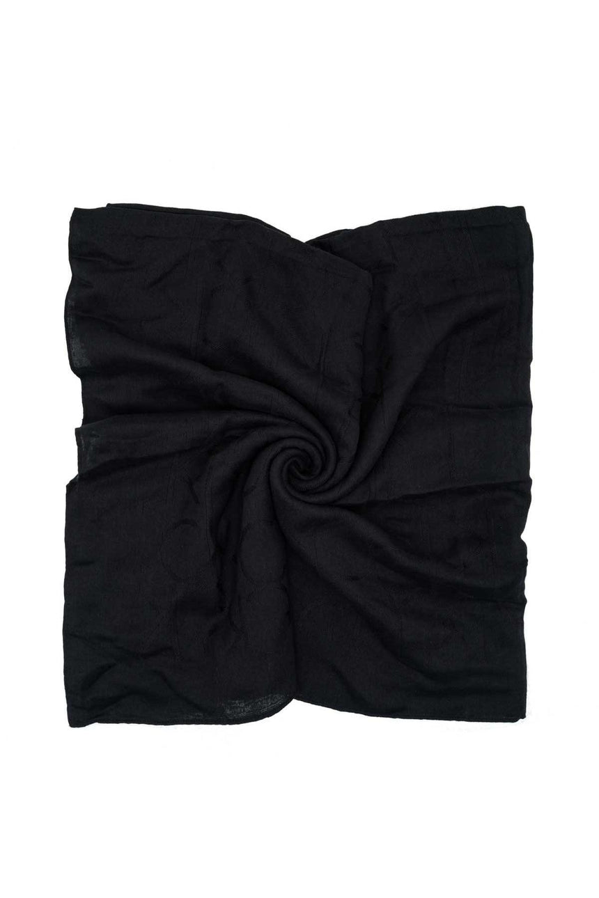 Calvin Klein Tin 4 Jacquard Kadın Şal Black Olive