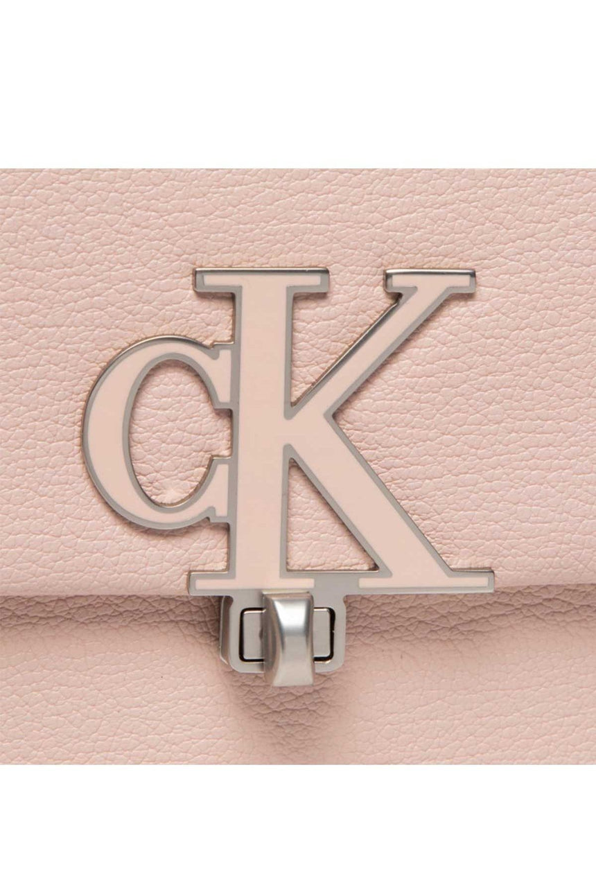 Calvin Klein Minimal Monogram Mini Top Handle Kadın Askılı Omuz Çantası Pale Conch Shell