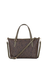 Benetton Monogram Kadın Kol Çantası Kahve- Haki