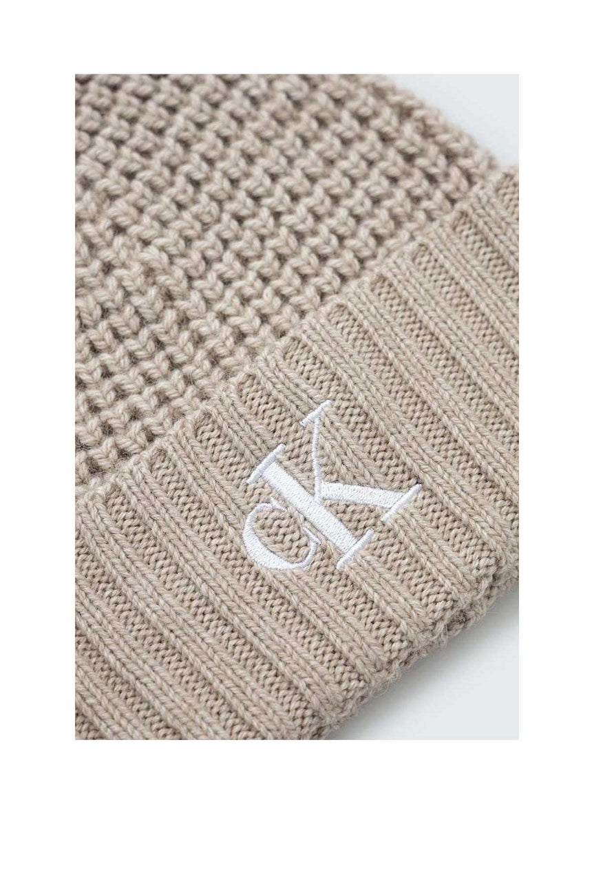 Calvin Klein Beanie Kadın Bere Eggshell