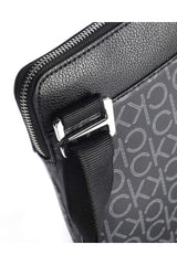 Calvin Klein Conv Flat Pack Çapraz Askılı Erkek Çantası Black Mono Mix