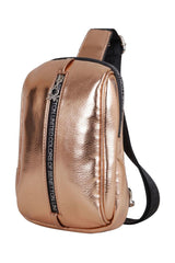 Benetton Logo Baskı Fermuarlı Kadın Body Bag Rose