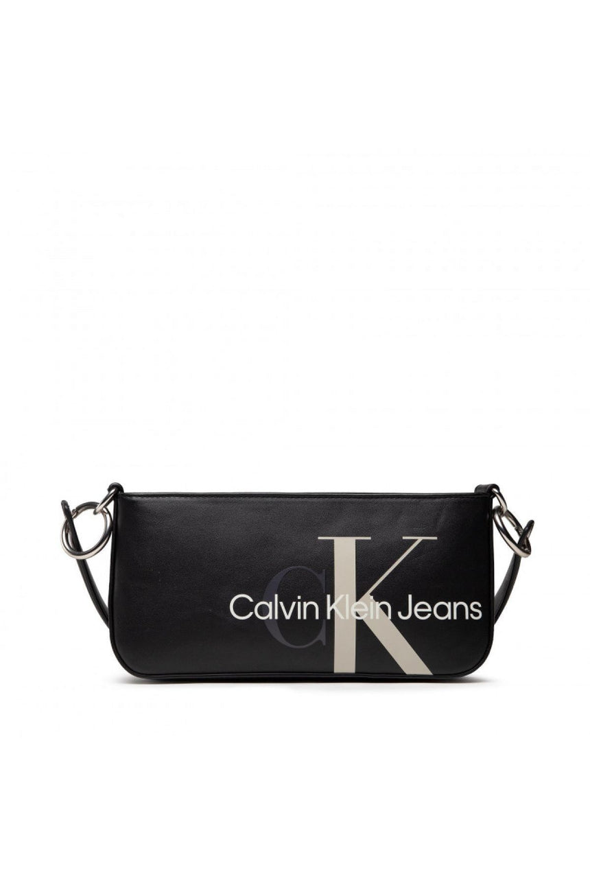 Calvin Klein Kadın Oymalı Monogram Çapraz Çanta Black