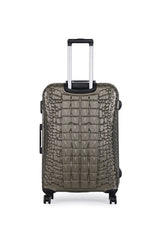 ÇÇS Kroko Kabartma Doku Büyük Boy Valiz Yeşil