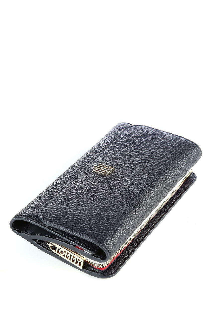 Tommy Hilfiger Th Essence Large Flap Corp Kadın Cüzdanı Sky Captain