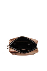 Benetton Fermuar Detaylı Çapraz Askılı Kadın Çantası Platin