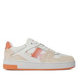 Calvin Klein Basket Cupsole Lace Mix Sneakers Bright White/Coral Rose