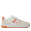 Calvin Klein Basket Cupsole Lace Mix Sneakers Bright White/Coral Rose