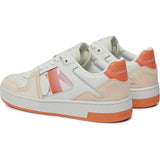 Calvin Klein Basket Cupsole Lace Mix Sneakers Bright White/Coral Rose