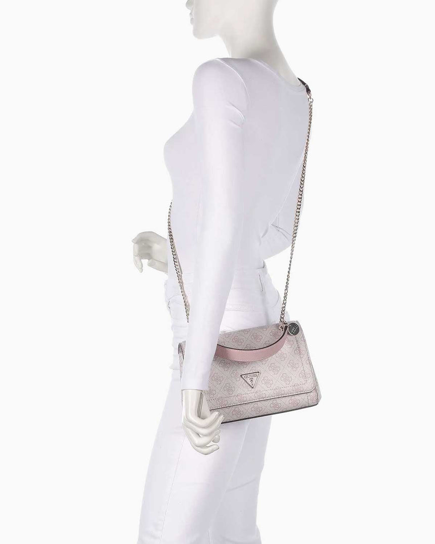 Guess Noelle Convertible Satchel Çapraz Askılı Çanta Orchid Logo