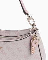 Guess Noelle Top Zip Shoulder Bag Kadın Omuz Çantası Orchid Logo