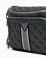 Guess Milano Maxi Monogram Bel Çantası Coal Black