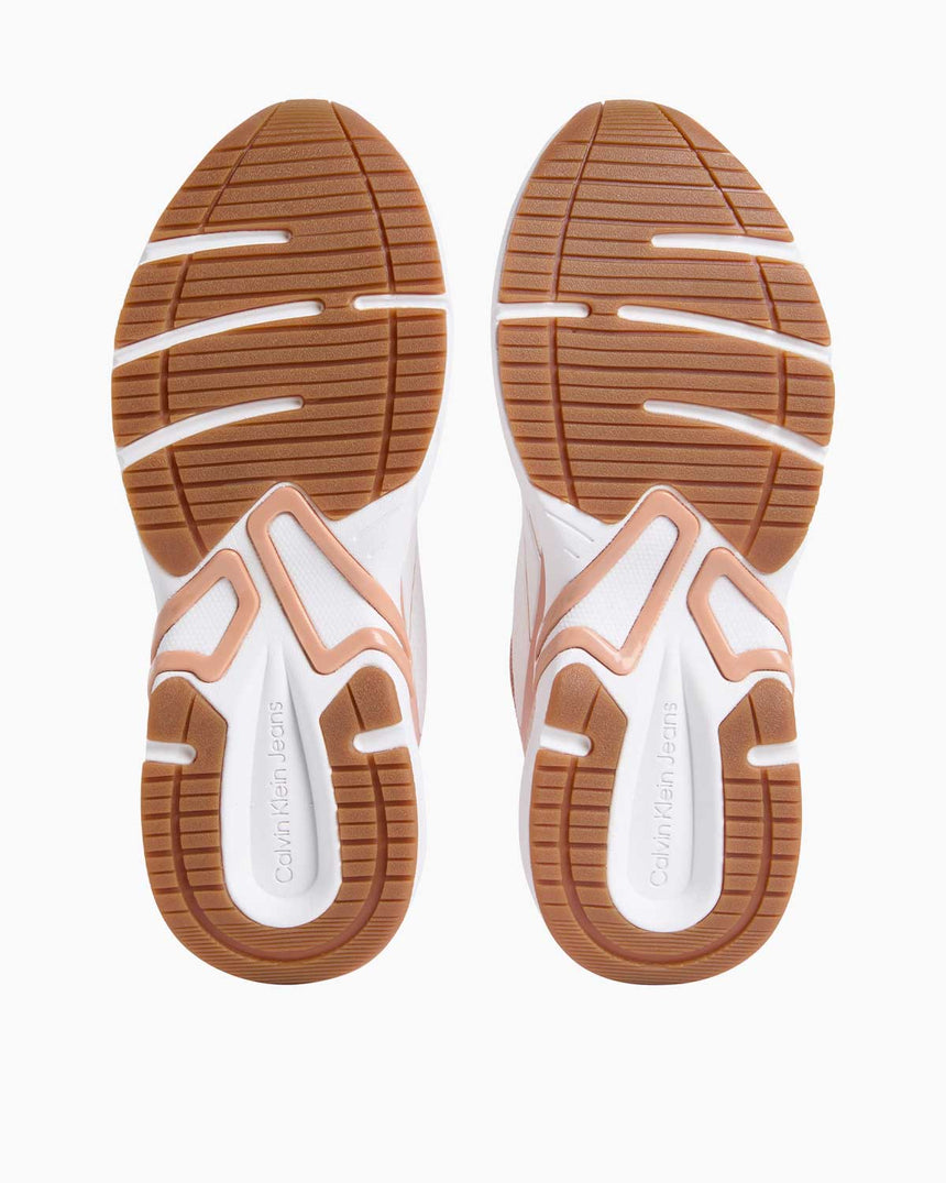 Calvin Klein Retro Tennis Sneaker Bright White/Dusty Coral/W Pink