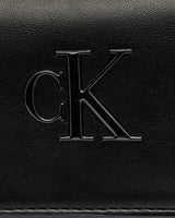 Calvin Klein Kalın Logolu Katlanabilir Kadın Cüzdan Black