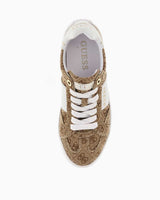 Guess Jrone5 Monogram Baskılı Sneaker Beige / Brown