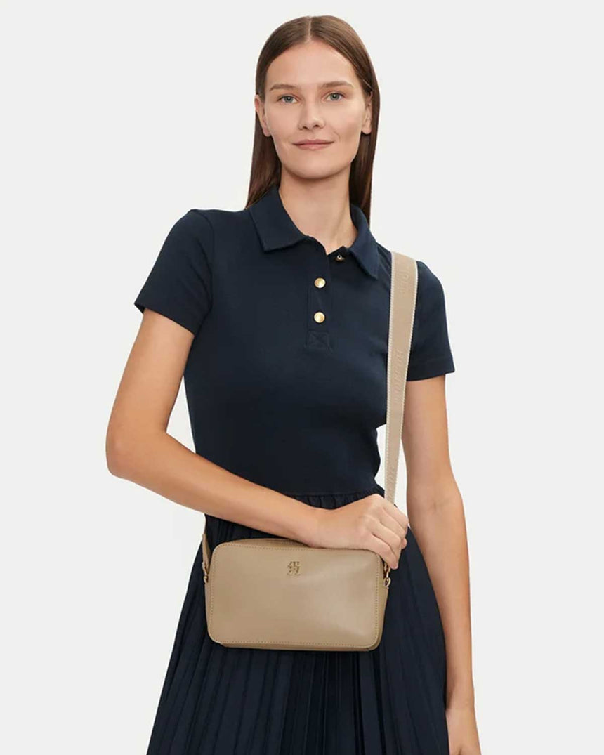 Tommy Hilfiger Monotype Mini Cüzdan Detaylı Çapraz Askılı Çanta