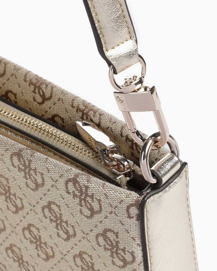 Guess Twiller Mini Top Shoulder Bag Omuz Çantası Gold Logo