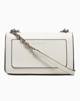 Calvin Klein Sculpted Flap Omuz Çantası White/Silver Logo