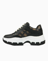 Guess Logolu Kalın Tabanlı Sneaker Black Brown