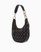 Guess Monogram Desenli Omuz Çantası Mocha Logo