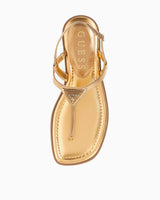 Guess Rainey4 Logolu Parmak Arası Sandalet Bronze