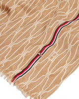 Tommy Hilfiger Şerit Detaylı Kadın Şal Safari Canvas
