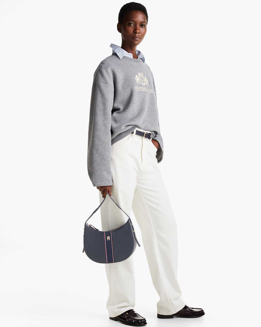 Tommy Hilfiger Legacy Hobo Shoulder Omuz Çantası Space Blue