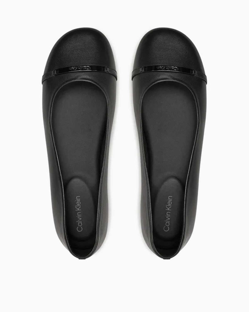 Calvin Klein Ballerina W/ Bar Lth Kadın Ayakkabı Black