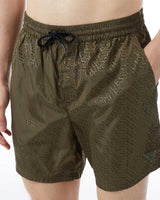 Guess Swimtrunk Bottoms Deniz Şortu Green Embossed Logo