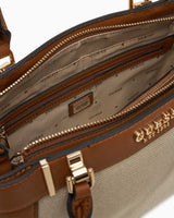 Guess Anadela Satchel El Çantası Natural Cognac