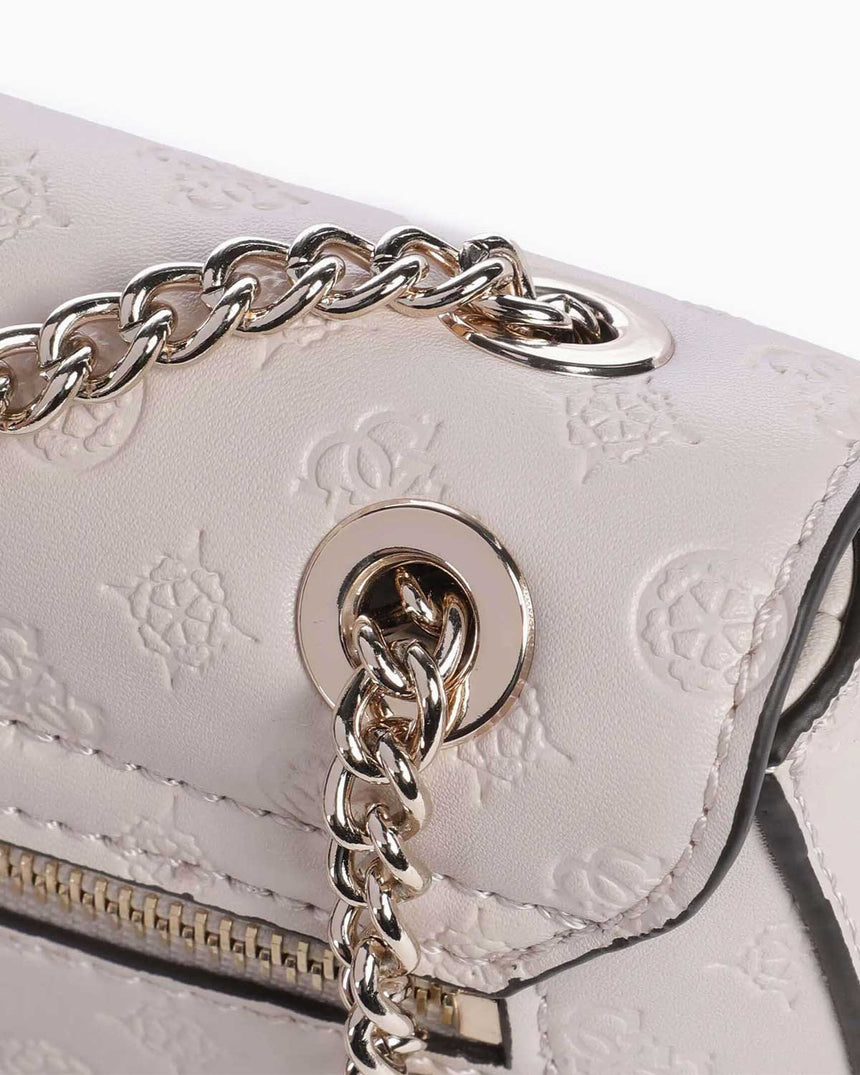 Guess Arlena Convertible Flap Omuz Çantası Taupe Logo