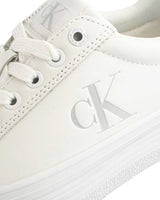 Calvin Klein Jeans Bold Flatform Lace Up Sneakers Bright White/Silver
