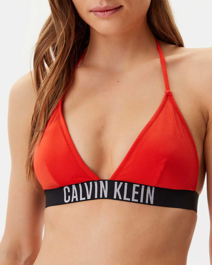 Calvin Klein Triangle Bikini Üstü Flaming Chili