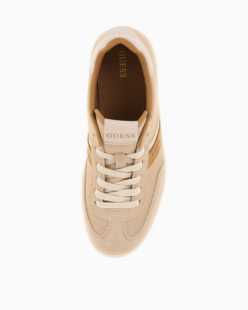 Guess Nolinas Nubuk Deri Sneaker Beige