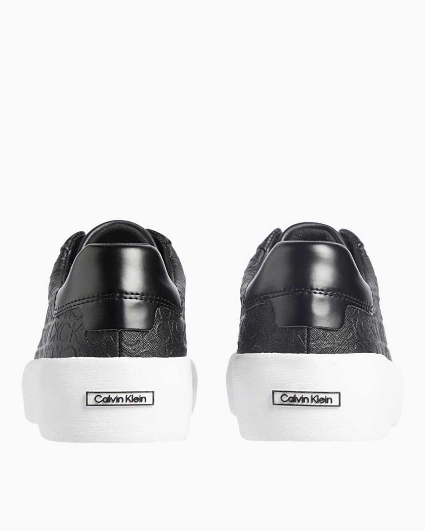 Calvin Klein Lace Up Mono Baskılı Sneaker CK Black