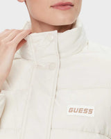 Guess Bertina Light Puffer Şişme Mont Spirit White