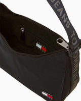 Tommy Hilfiger Essential Daily Dokuma Kumaş Omuz Çantası Black