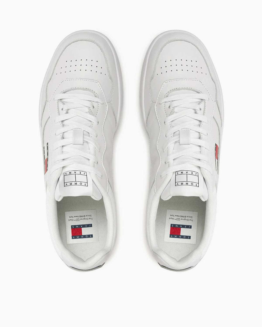 Tommy Jeans Cupsole Leather Essentials Sneaker White