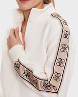 Guess Britney Logo Şeritli Fermuarlı Sweatshirt