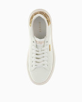 Guess Elbina10  Kadın Deri Sneaker White/Gold
