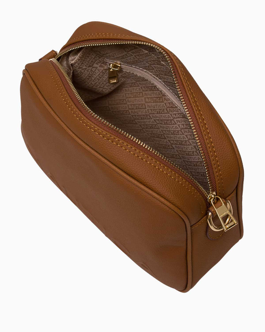 Nautica Mini Cüzdan Detaylı Çapraz Askılı Çanta Taba