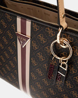 Guess Noelle Katey Flap Logolu Omuz Çantası Brown Logo