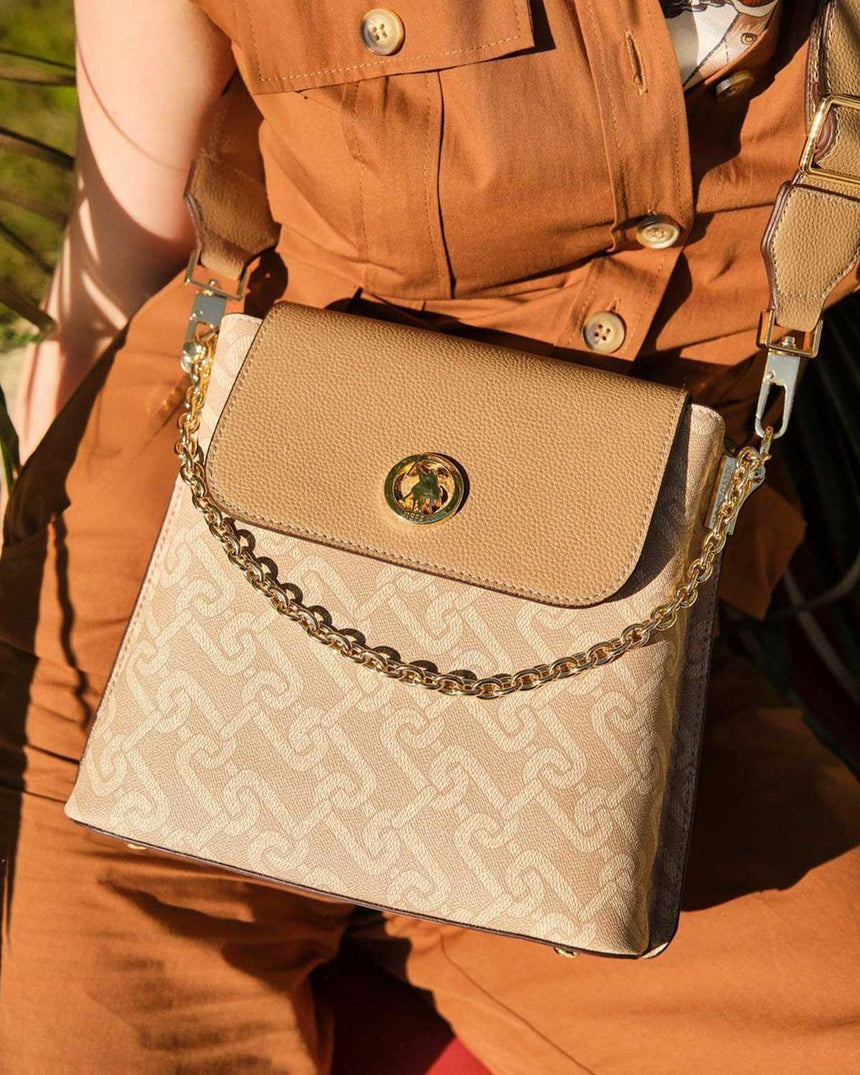 Us Polo Assn Çapraz Askılı Kadın Çantası Bej - Bej