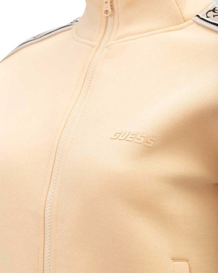 Guess Britney Logo Şeritli Fermuarlı Sweatshirt