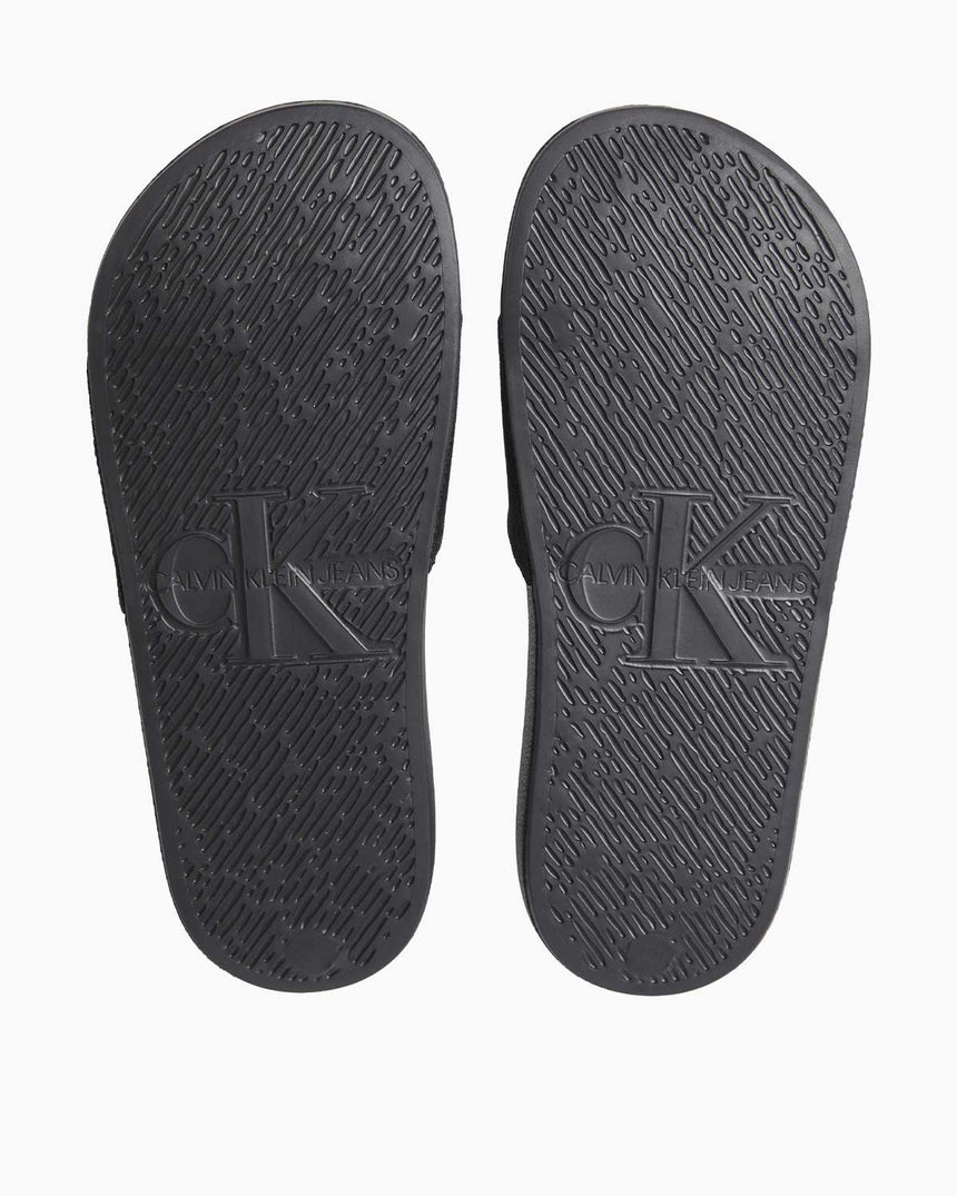 Calvin Klein Slide Monogram Flip Flops Terlik Black