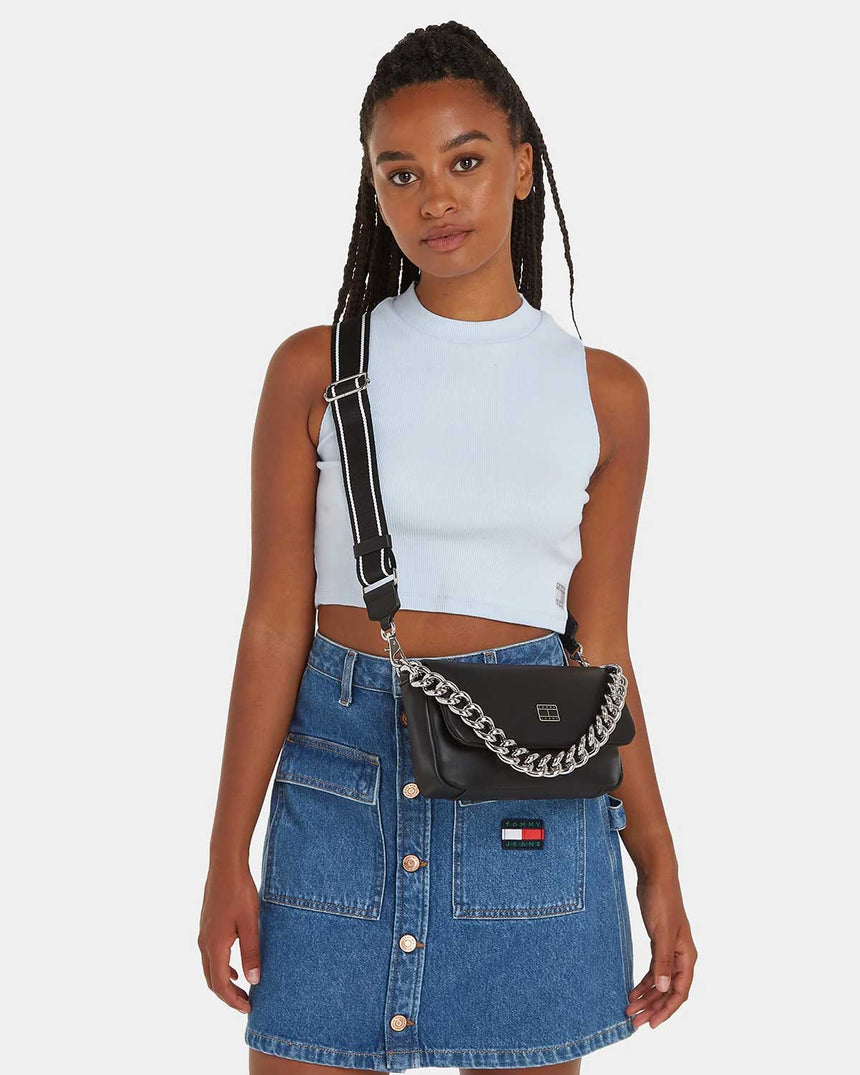 Tommy Hilfiger City Flap Crossover Zincirli El Çanta