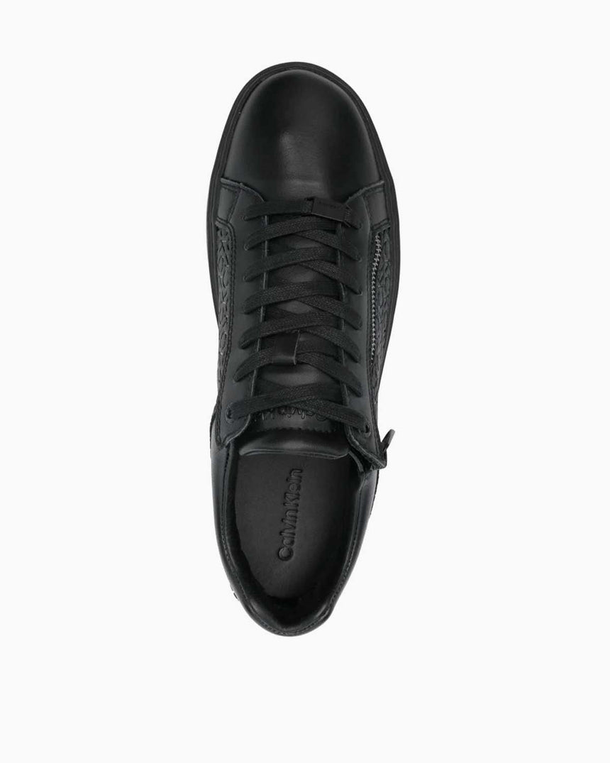 Calvin Klein Low Top Lace Up W/ Zip Mono Erkek Sneaker Triple Black