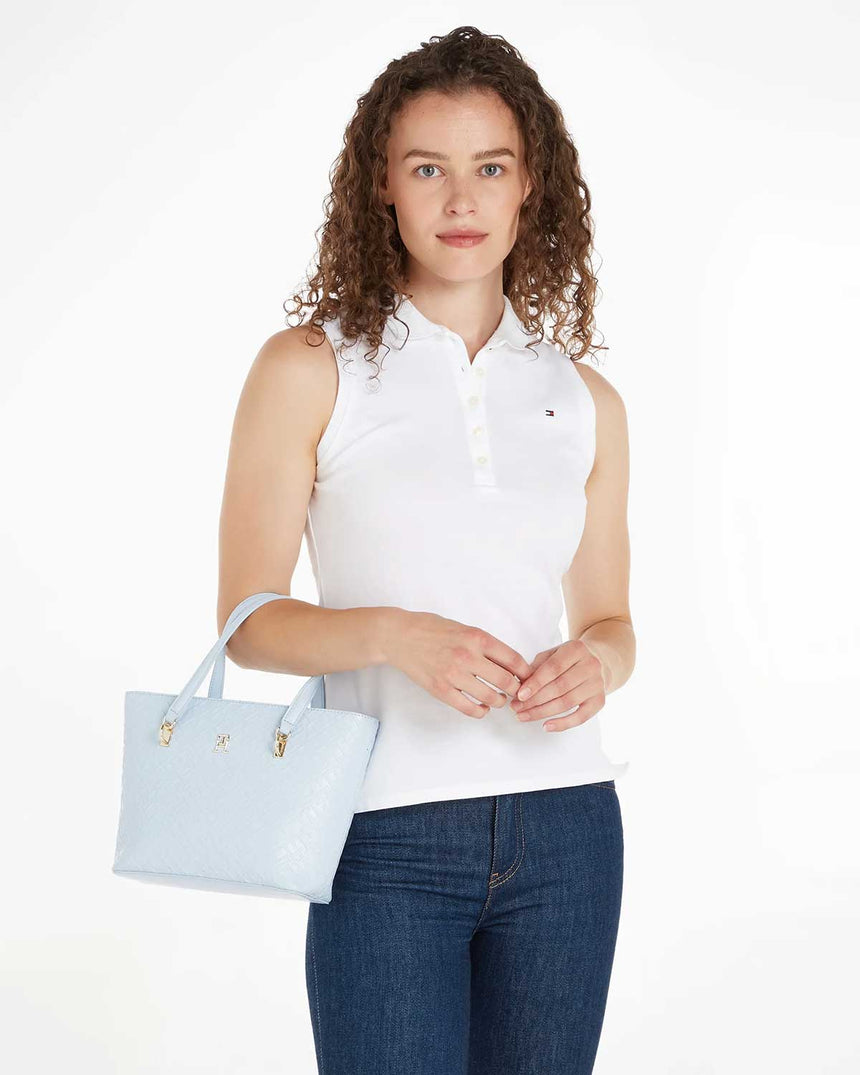 Tommy Hilfiger Refined Mini Tote El Çantası Breezy Blue