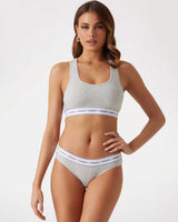 Guess Carrie Thong Logolu Külot Light Rock Heather